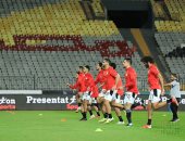 شاهد إحماء منتخب مصر وليبيا قبل المواجهة المرتقبة