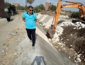 استمرار أعمال تبطين الترع بقرى أشمون بالمنوفية ضمن "حياة كريمة"