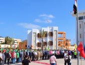 انطلاق العام الدراسى الجديد بجامعة العريش بتحية علم وكلمات ترحيب