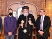 البابا تواضروس الثانى يستقبل أسقف إيبارشية لندن ويلتقى عالم آثار إسبانى