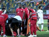 لاعب ليبيا يتعرض للإغماء ومحمد صلاح يطالب الجهاز الطبى بالتدخل.. فيديو