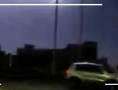 برق ورعد وأمطار علي مدينة السادس من أكتوبر.. فيديو