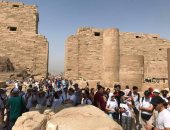 طقس مشمس.. إقبال سياحى على معابد الكرنك بالأقصر.. فيديو وصور