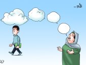 دعوات الأمهات حصن أمان للأبناء في كاريكاتير اليوم السابع