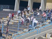 صور .. جمهور الزمالك يتواجد بمدرجات بتروسبورت لدعم الفريق أمام إنبى