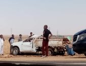 إصابة 4 أشخاص فى حادث انقلاب سيارة على طريق "أسوان - أبوسمبل"