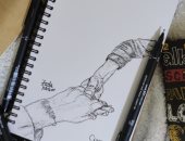 "محمود"من الشرقية يشارك"صحافة المواطن" موهبته الرسم