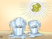 شروق شمس الوعى يذيب الشائعات والتشكيك.. كاريكاتير "اليوم السابع"