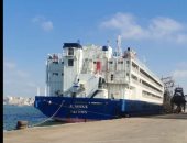 ميناء غرب بورسعيد يستقبل سفن رخام وماشية حية وصودا كاوية.. صور