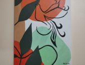 "ناديا" تشارك "صحافة المواطن" موهبتها فى الرسم بلوحة عن السلام