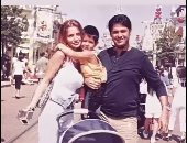 راغب علامة فى صورة نادرة بمرحلة الشباب مع زوجته وابنه خالد خلال نزهة عائلية