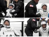 لحظة وصول 4 رواد فضاء إلى الأرض بسلام بعد مغادرتهم المحطة الدولية "فيديو"