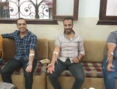 جمع 110 أكياس دم فى حملة تبرع بمركز مشتول السوق .. صور