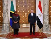 بدء المؤتمر الصحفى بين الرئيس السيسي ورئيسة تنزانيا بقصر الاتحادية