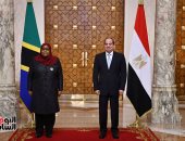 الرئيس السيسي يستقبل سامية حسن رئيسة تنزانيا بقصر الاتحادية