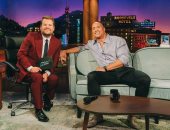 ذا روك يزيل الستار عن كواليس حلقته مع جيمس كوردون فى برنامج The Late Late Show