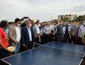 مباراة تنس طاولة بين رئيس الوزراء ووزير الشباب والرياضة