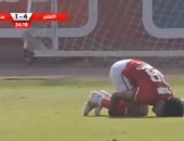 شاهد إصابة عمار حمدى الخطيرة فى ودية الأهلى ومنية سمنود