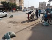 رصد هبوط أرضي بشارع بحى المساعيد فى العريش