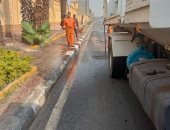 نظافة القاهرة تطور شارع صلاح سالم والأزهر الشريف