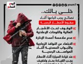 خلى بالك.. نصائح يجب اتباعها أثناء سقوط الأمطار الرعدية.. إنفوجراف