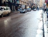 سيولة مرورية على طريق أبوقير بالإسكندرية بعد كسح مياه الأمطار.. صور