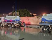 شركة مياه مطروح: الانتهاء من رفع وإزالة تجمعات المياه من الشوارع