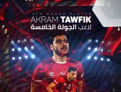 رابطة الأندية تعلن فوز أكرم توفيق بلاعب الجولة الخامسة من الدورى