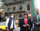 وزيرة الثقافة ومحافظ الدقهلية يتفقدان أعمال ترميم مبنى أوبرا المنصورة