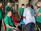 بعثة بيراميدز تجري مسحة كورونا لمباراة مانياما.. صور