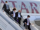 كاس العرب .. وصول منتخب العراق مدينة الدوحة 