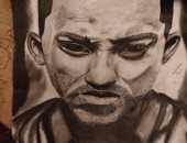 "إياد" يشارك صحافة المواطن موهبته فى الرسم