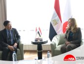 رشا راغب تستقبل السفير السنغافورى بالقاهرة لبحث سبل التعاون