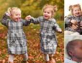 طفلة بريطانية تساعد شقيقتها التوأم المصابة بـ"داون" على المشى 