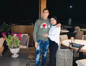 مصطفى محمد وزوجته و "القمر" في أحدث ظهور له بعد غيابه عن مباراة ملطية سبور