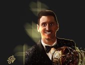 ميسي يتوج بجائزة الكرة الذهبية للمرة السابعة.. فى كاريكاتير "اليوم السابع"