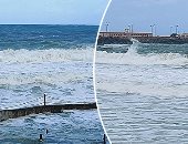 التنمية المحلية: ارتفاع مستوى الأمواج بالإسكندرية يصل لـ5 أمتار