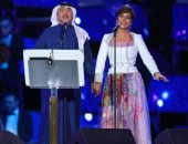 أصالة تتألق فى حفل "ليلة أسير الشوق" بالرياض مع محمد عبده .. صور