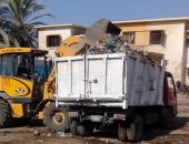 حملة لإزالة الإشغالات من شوارع مدينة الفشن جنوب بنى سويف