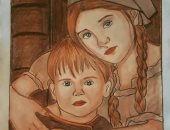 "ملك" تشارك "صحافة المواطن" صورا تظهر موهبتها فى الرسم