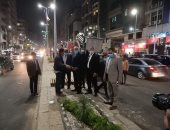 محافظ الجيزة يتفقد أعمال تطوير شارع مراد بعد إزالة التعديات
