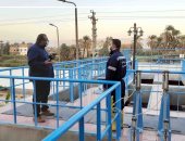 جولات صباحية ومسائية للاطمئنان على سير العمل بمحطات مياه جرجا بسوهاج