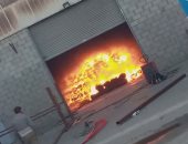 حريق بأحد مصانع المنطقة الصناعية جنوب بورسعيد.. فيديو وصور