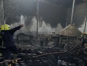 مصرع عامل لحام فى حريق مصنع جنوب بورسعيد.. صور