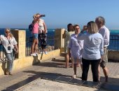 إقبال كبير من السياح على كورنيش الغردقة لمشاهدة المنظر البانورامى