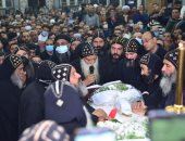 الكنيسة الأرثوذكسية تقيم صلوات تجنيز الراهب القمص فام الشنودى فى ديره بسوهاج
