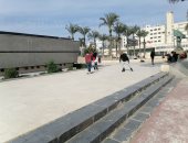 طقس رائع وأجواء مبهجة فى ميدان الشهداء ببورسعيد.. فيديو وصور