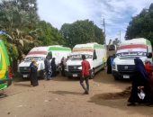 حياة كريمة.. محافظ أسوان يتابع الخدمات المقدمة من القوافل الطبية مجانا