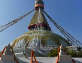 الزينة صديقة البيئة تغطى أكبر معبد بوذى فى نيبال.. أعلام قابلة للتحلل