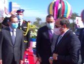 الرئيس السيسى يصل مقر حفل افتتاح مشروعات جديدة بالصعيد